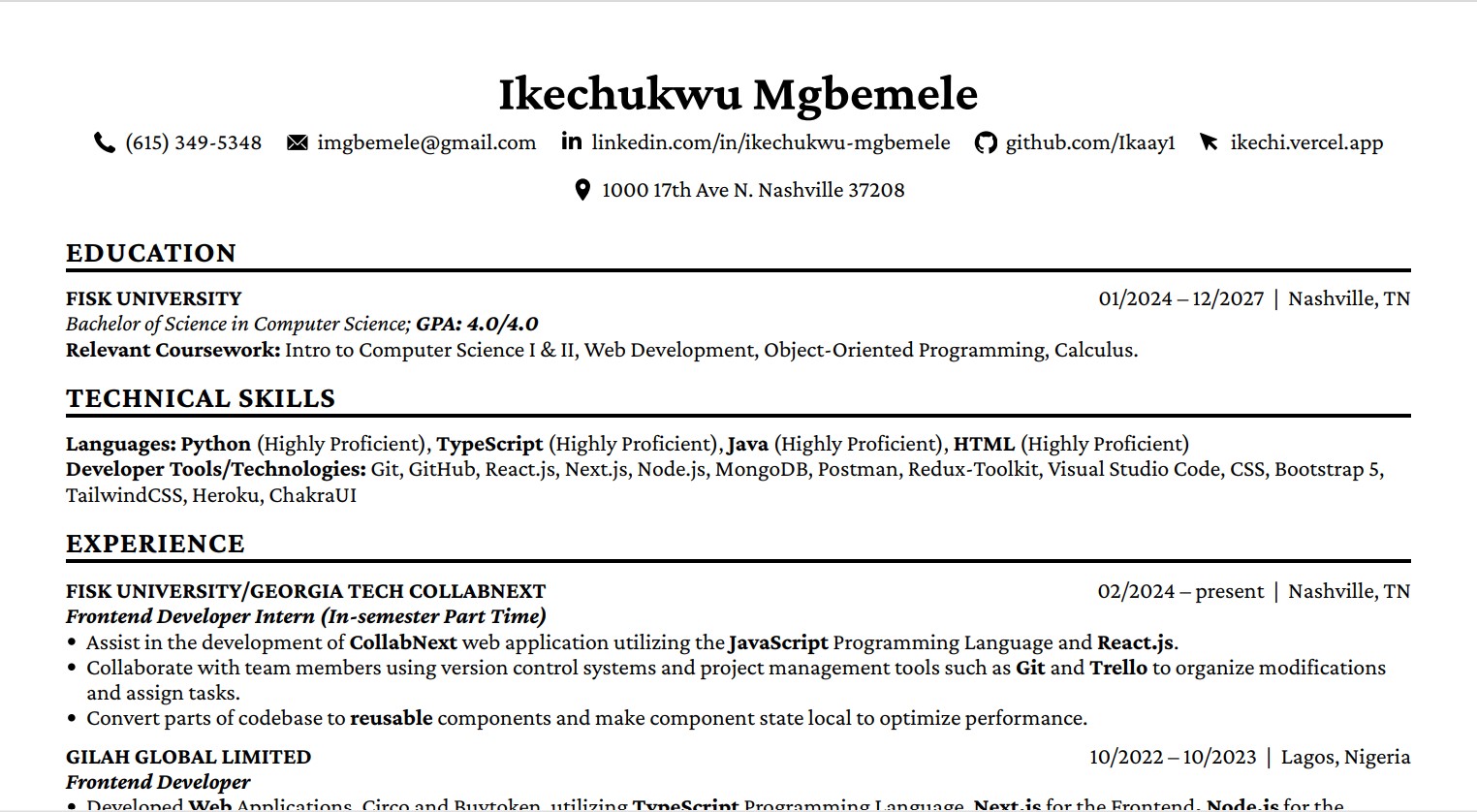 Resume